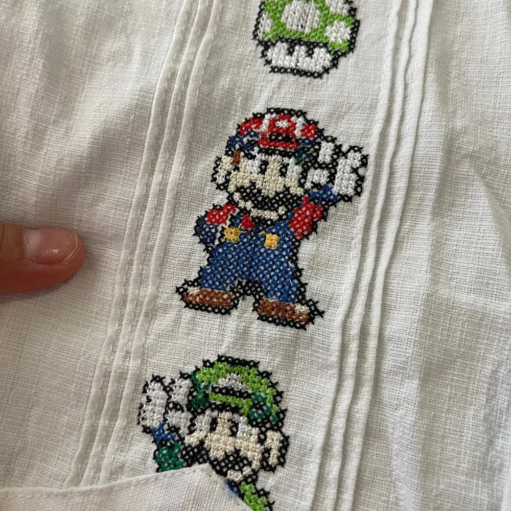 Handmade Super Mario Guayabera 4T